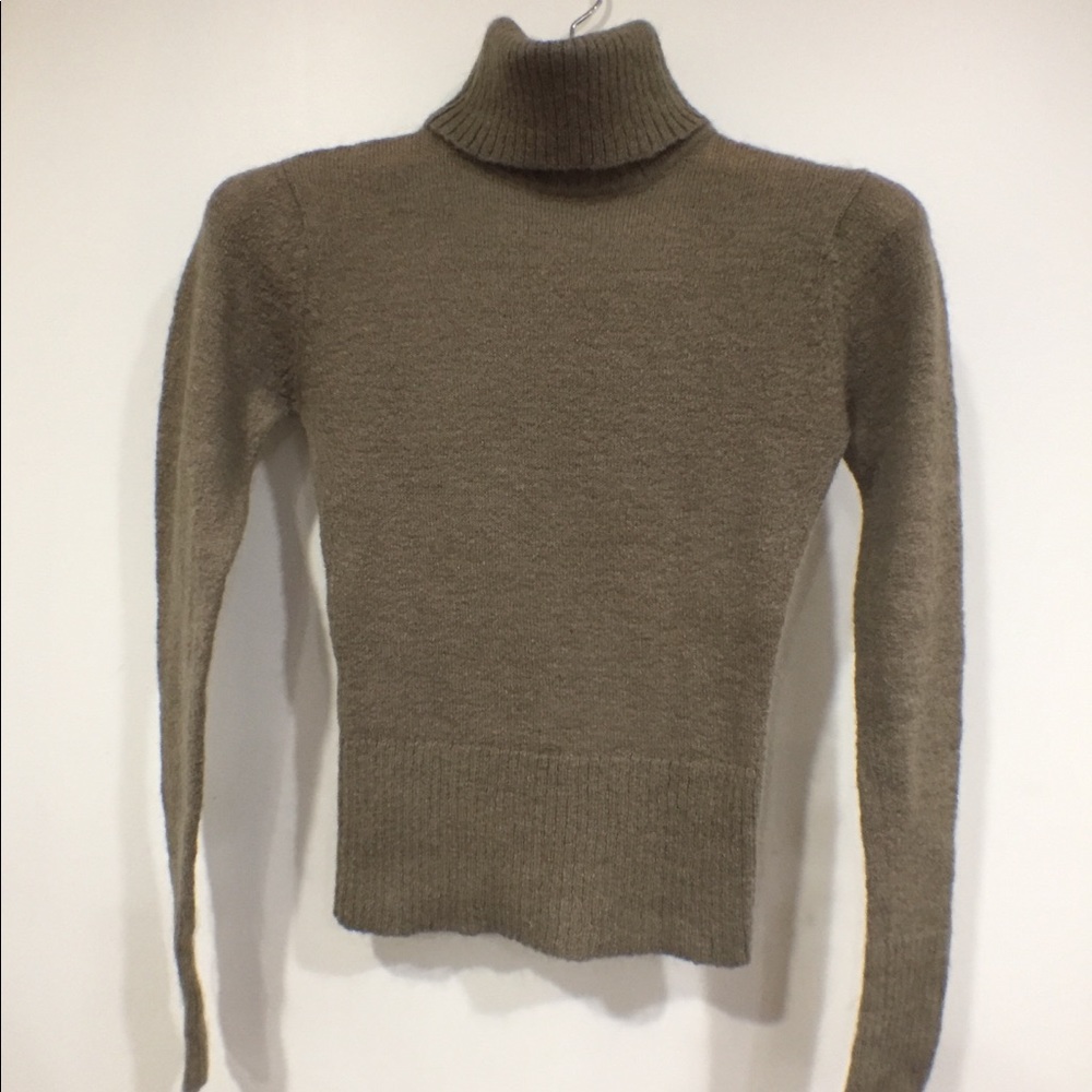 Sweater turtleneck wool soft Size M brown